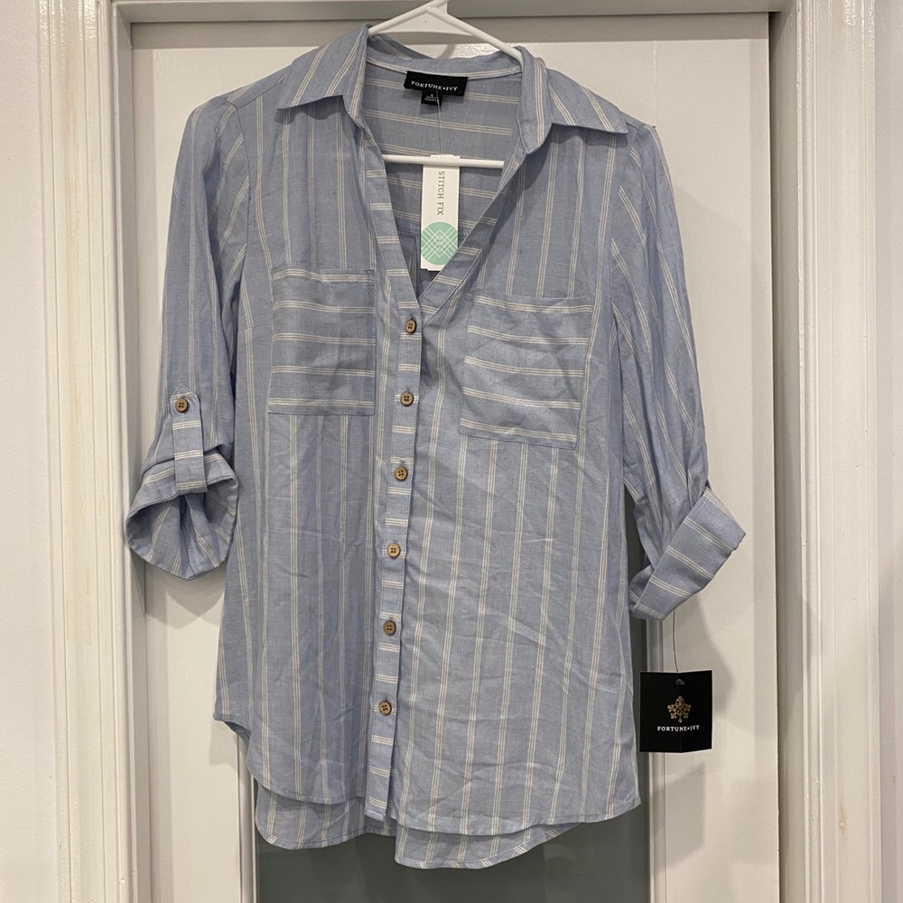 Cute light blue button down